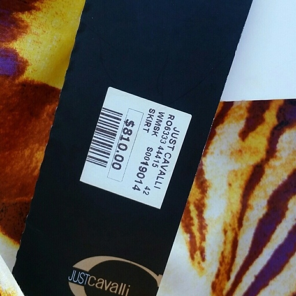❤50% Just Cavalli silk Skirt - Picture 5 of 9